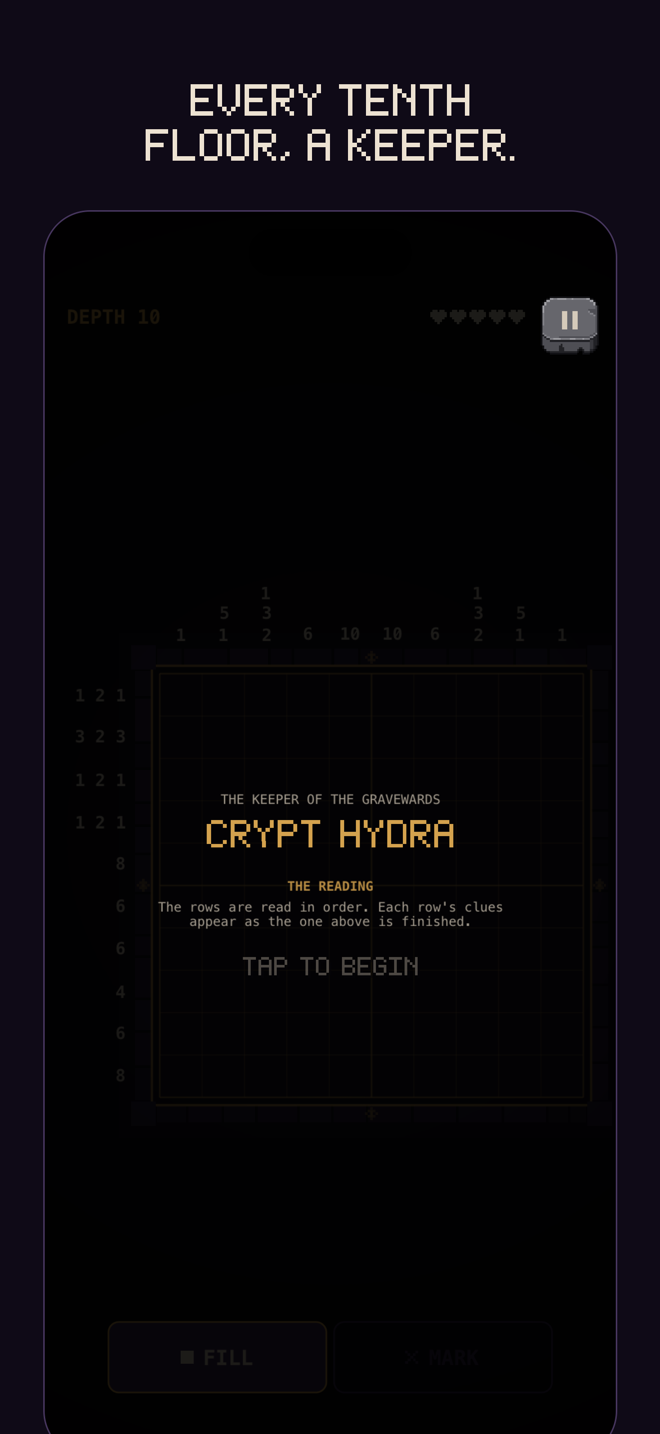 The keeper's card: the keeper of the Gravewards, a crypt hydra.