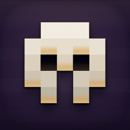 The app icon: a bone-white pixel skull on the catacombs' dark violet.